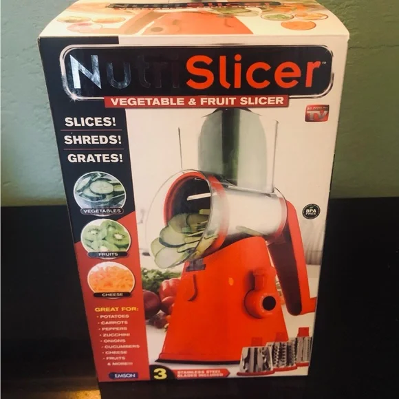 Nutri Slicer Emson Vegetable & Fruit Slicer 3 Stainless Steel Blades Included - Picture 1 of 4